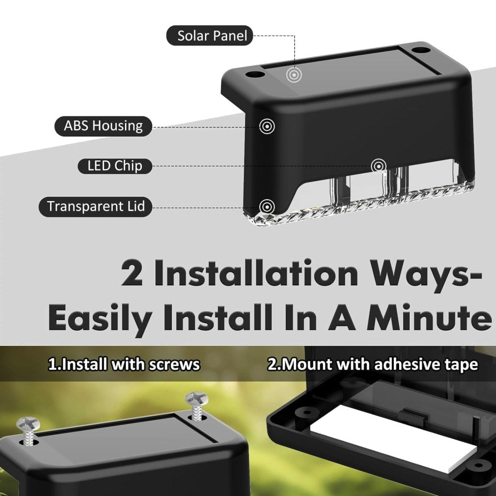 4 pcs Solar Step Light Outdoor