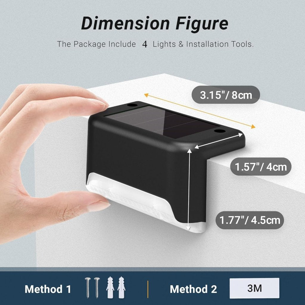 4 pcs Solar Step Light Outdoor