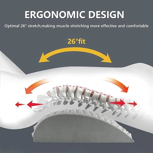 Back Stretcher and Neck Stretcher, Neck and Back Stretcher for Relief, Lumbar Cushion
