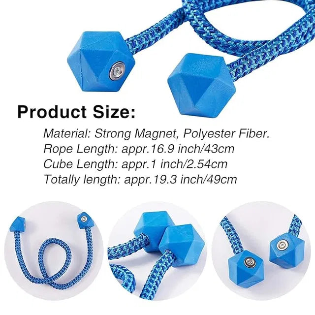 Magnetic Curtain Tiebacks || 1 Pieces Magnetic Curtain Clips Rope Curtain Holder Buckle Small Bead Curtain Buckle Clips Rope