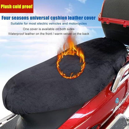 Motorcycle Seat Cover, Breathable Anti-Slip PU Leather Motorcycle Seat Cushion Cover Waterproof Seat Protector Cover
