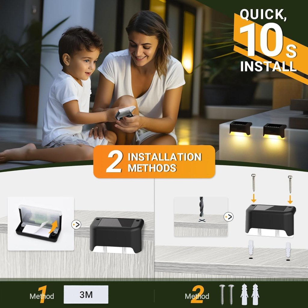 4 pcs Solar Step Light Outdoor